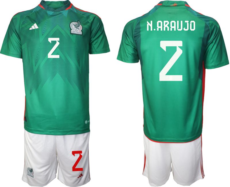 Men 2022 World Cup National Team Mexico home green 2 Soccer Jerseys